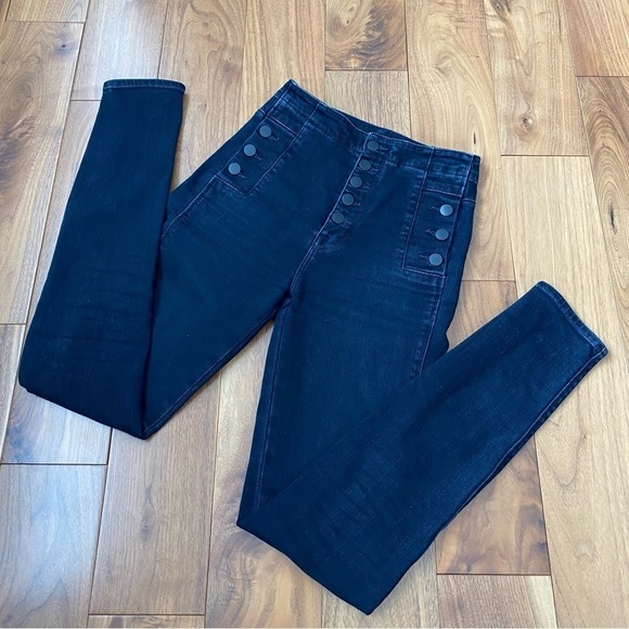 J Brand Natasha Sky High Skinny Jeans
Exposed Button Fly Stretch Denim 24 - Picture 13 of 16